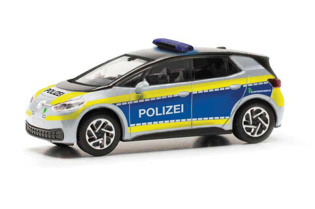 Volkswagen ID3 - Assembled -- Police (silver, blue, yellow, German Lettering)