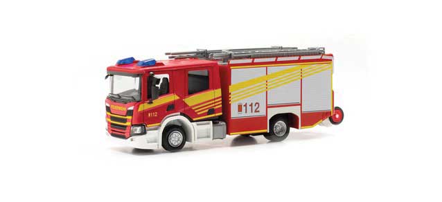 Scania CP Fire Engine - Assembled -- Fire Department (red, white, yellow, German Lettering)