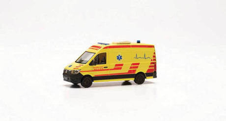 Volkswagen Crafter Cargo Van Ambulance - Assembled -- Rescue Ambulance (yellow, red)