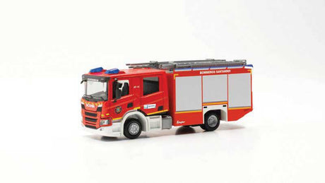 Scania CP Crew-Cab Fire Truck - Assembled -- Fire Department (red, white, German Lettering)