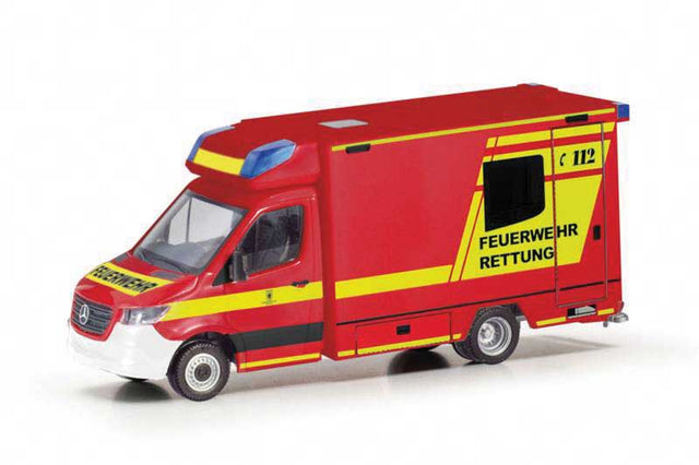 2018 Mercedes-Benz Sprinter Box-Body Ambulance - Assembled -- Fire Department (red, yellow, white, German Lettering)