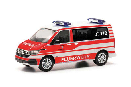 Volkswagen T6.1 Passenger Van - Assembled -- Fire Department (red, white, German Lettering)