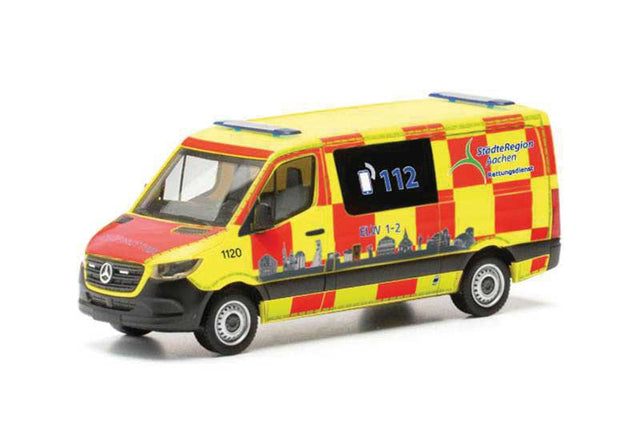 Mercedes-Benz Sprinter Ambulance - Assembled -- Aachen, Germany (yellow, red, German Lettering)