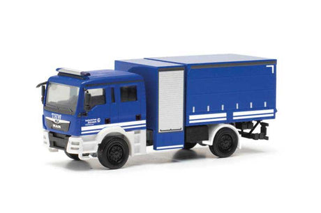 MAN TGM Box Truck - Assembled -- THW (blue, white, German Lettering)