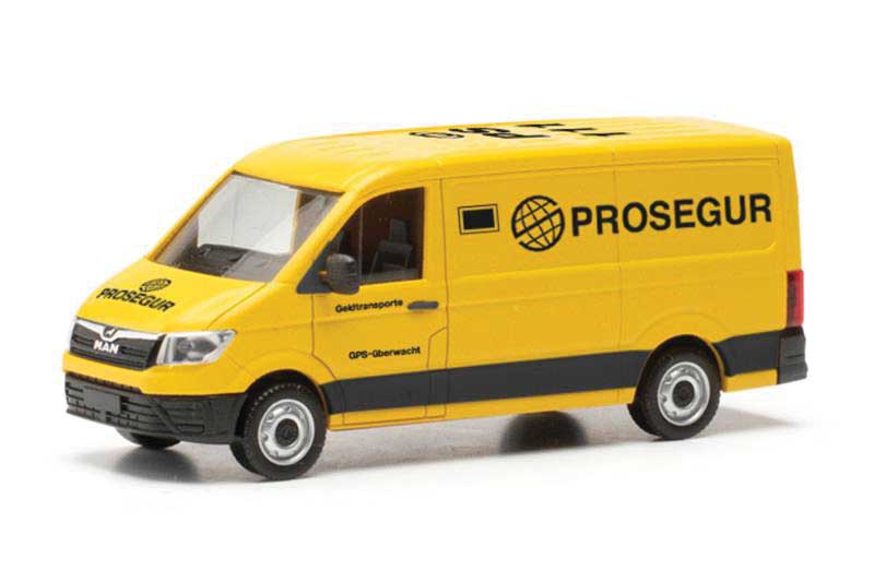 MAN TGE Cargo Van - Assembled -- Prosegur Transport (yellow, black, German Lettering)