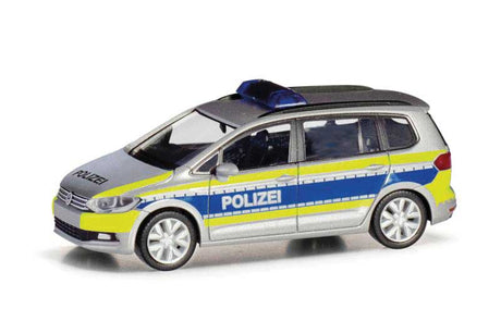 Volkswagen Touran Passenger Van - Assembled -- Police (silver, blue, yellow, German Lettering)
