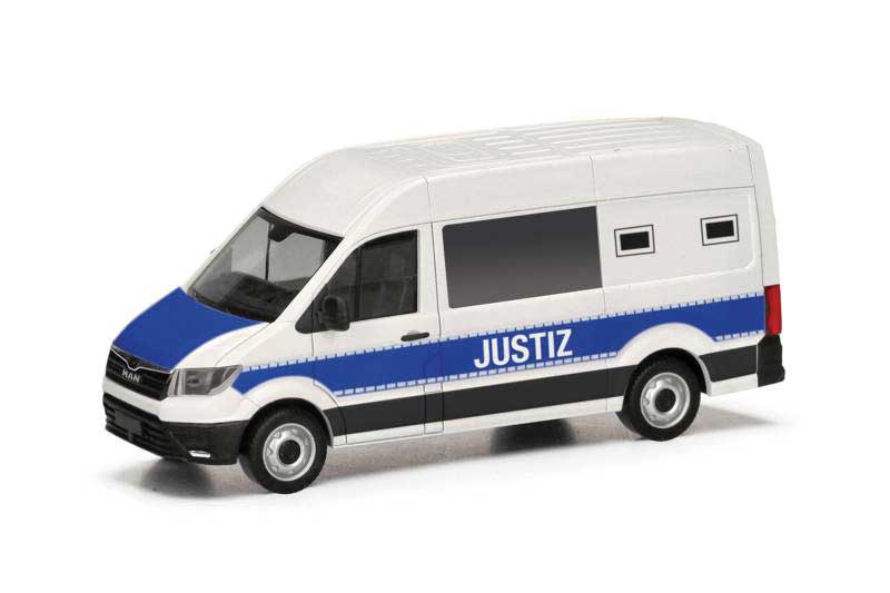 MAN TGE Van Ambulance - Assembled -- Justiz (white, blue, German Lettering)