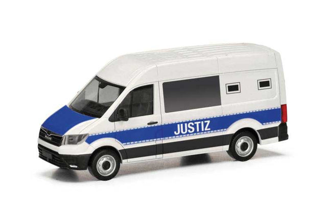 MAN TGE Van Ambulance - Assembled -- Justiz (white, blue, German Lettering)