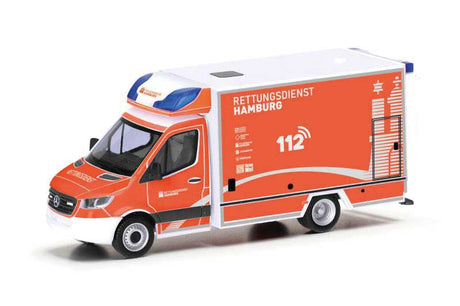 Mercedes-Benz Sprinter Box-Body Ambulance - Assembled -- Hamburg, Germany (orange, white, German Lettering)