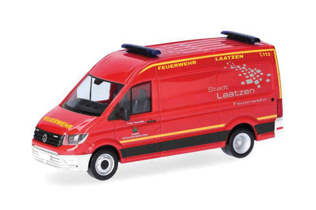 2011 Volkswagen Crafter Cargo Van w/High Roof - Assembled -- Fire Department (red, yellow, white, German Lettering)