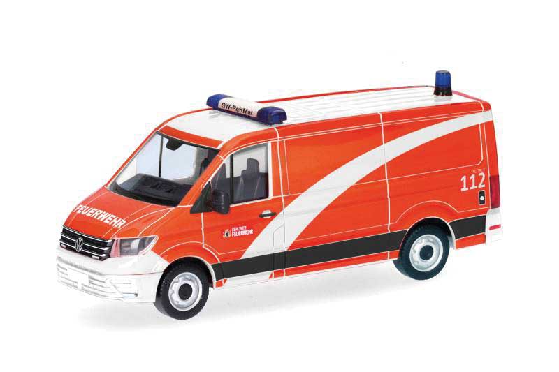 Volkswagen Crafter Cargo Van Ambulance - Assembled -- Fire Department (red, white, German Lettering)