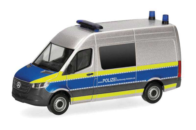 2006 Mercedes-Benz Sprinter Personnel Van w/High Roof - Assembled -- Police (silver, blue, yellow, German Lettering)