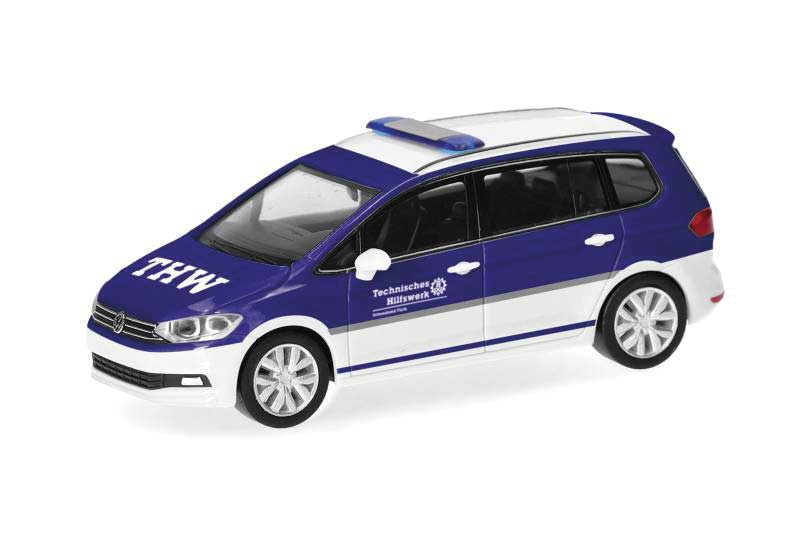 Volkswagen Touran Passenger Van - Assembled -- THW (blue, white, German Lettering)