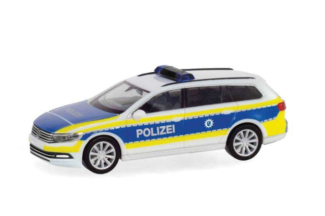 Volkswagen Passat Station Wagon - Assembled -- Police (blue, white, yellow, German Lettering)