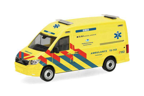 MAN TGE High-Roof Cargo Van Ambulance - Assembled -- Fire Department (red, white, German Lettering)