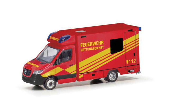 Mercedes-Benz Sprinter Box-Body Ambulance - Assembled -- Fire Department (red, yellow, German Lettering)
