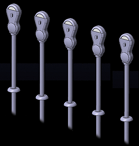 Parking Meters pkg(14) -- Silver