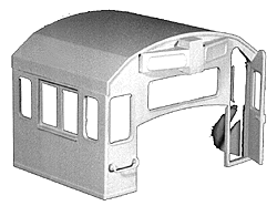 GE Single-Pane Front Window Cab -- U-25 Series-1