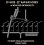 22" AAR Air Hoses - Molded Rubber -- With Integral Mounting Brackets - 4 Pair