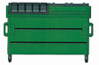 Trash/Recycling Dumpster -- Kit (green) pkg(3)