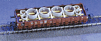 Freight Car Loads -- Precast Concrete Round Culvert Section 4-13/64" 13cm Long