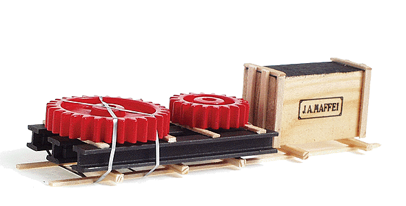 Freight Car Loads -- Machine Crate & Components 4-3/8" 11cm