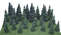 Assorted Pine Trees -- 2 to 3-1/2"  5.1 to 8.9cm pkg(30)