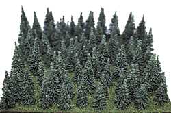 Assorted Pine Trees -- 1-1/2 to 3"  3.8 to 7.6cm pkg(100)-1