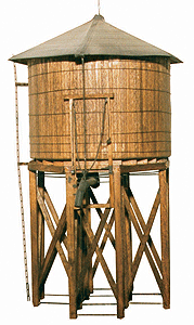Mainline Wood Water Tower -- Scale: 28 x 56'  8.5 x 17.1m-1