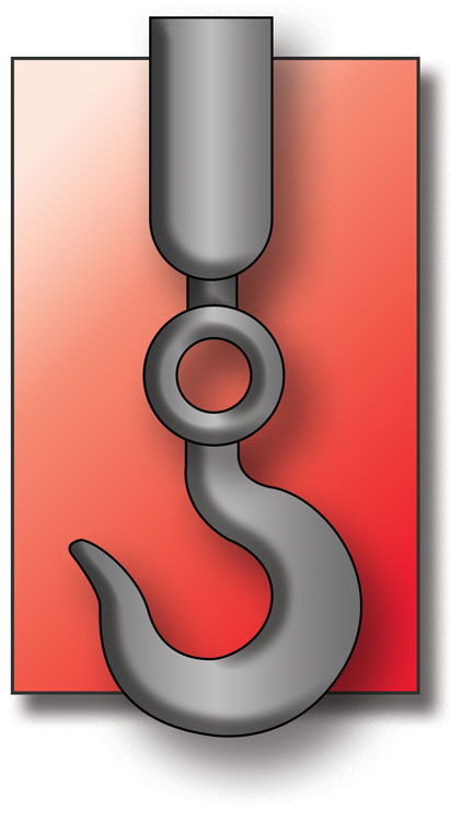 Hooks -- 10 Scale Inches (unpainted)
