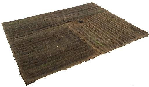Finished Flexible Field & Trench Works (Made with RTV Rubber) -- Plowed Dirt Field 6 x 8"