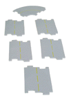 Road Section -- 5 Straight, 1 Curved