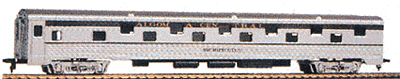 Pullman Standard Corrugated Side Streamline Sleeper -- Algoma Central (silver, maroon, black)