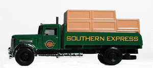 American Trucks - Peterbilt - Assembled -- Flatbed w/Load So. Express