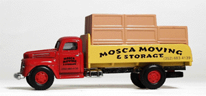 American Trucks - Ford - Assembled -- Flatbed w/Load Mosca Moving