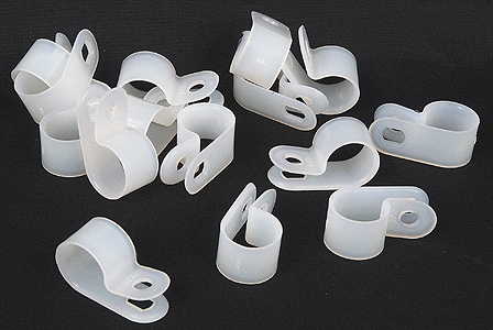 Wire Management Products - Cable Clamp Natural Nylon pkg(15) -- 1/2" Inside Diameter