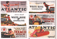 Vintage Gas Station/Oil Billboard Signs pkg(6) -- 1920s
