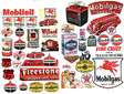 1940s-1950s Gas Station Posters & Signs -- Gas Station & Oil