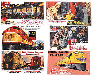 1940s Railroad Theme Billboards -- Set #1
