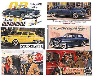 1940s Automobile Billboards -- Set #1