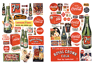 Vintage Soft Drink Posters/Signs -- 1930s-1960s