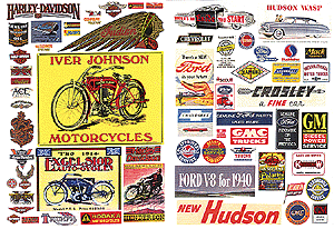 Vintage Motorcycle & Auto Posters & Signs -- 1900-1960s