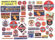 Vintage Gas Station Signs -- Skelly 1930s-50s pkg(50)