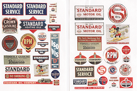 Vintage Gas Station Signs -- Standard Oil 1930s-50s pkg(42)