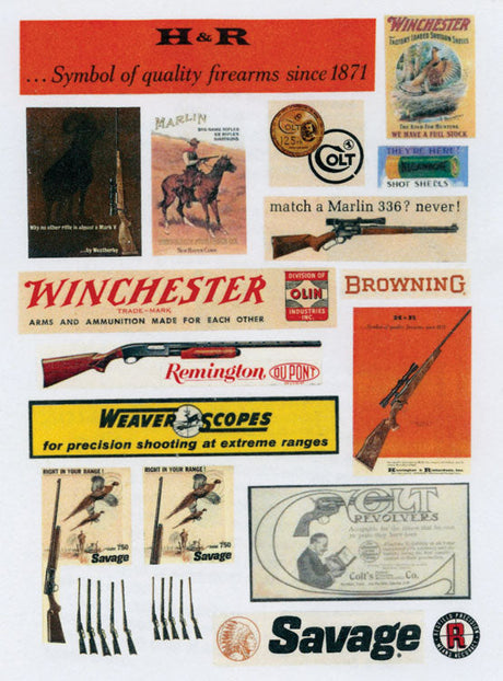 1940s-1960s Firearms & Sporting Signs -- pkg(46)