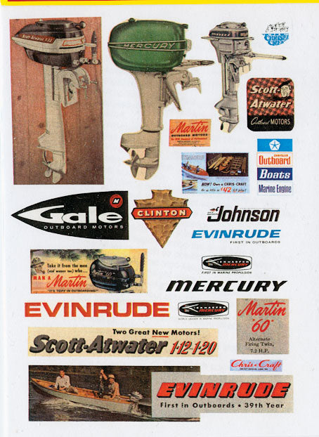 1940s-1960s Boat & Motor Signs -- pkg(46)