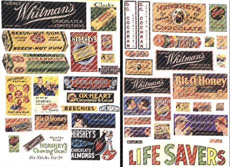 Vintage Candy Poster/Signs 1930s-1950s -- 45 Signs