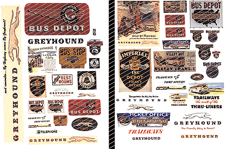 1950s Vintage Bus & Bus Depot Signs -- 44 Signs