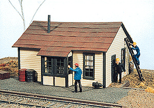 McDougall Telegraph Office -- 3-1/4 x 2-7/8 x 2-1/8"  8.1 x 2.7 x 5.3cm