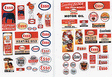 Vintage Gas Station Signs -- Esso 1940-50s pkg(52)